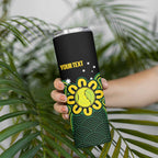 Personalised Australia Tennis Skinny Tumbler Go Aussie Aboriginal Art - Aussie Hoodie