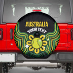 Personalised Australia Tennis Spare Tire Cover Go Aussie Aboriginal Art - Aussie Hoodie