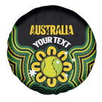 Personalised Australia Tennis Spare Tire Cover Go Aussie Aboriginal Art - Aussie Hoodie