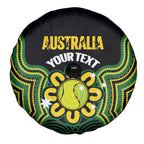 Personalised Australia Tennis Spare Tire Cover Go Aussie Aboriginal Art - Aussie Hoodie