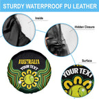 Personalised Australia Tennis Spare Tire Cover Go Aussie Aboriginal Art - Aussie Hoodie