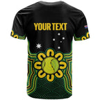 Personalised Australia Tennis T Shirt Go Aussie Aboriginal Art - Aussie Hoodie