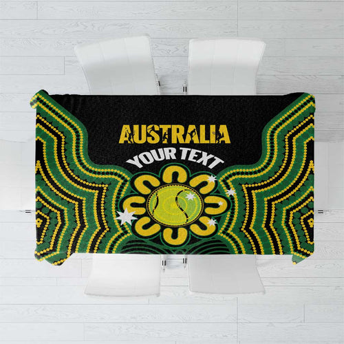 Personalised Australia Tennis Tablecloth Go Aussie Aboriginal Art - Aussie Hoodie
