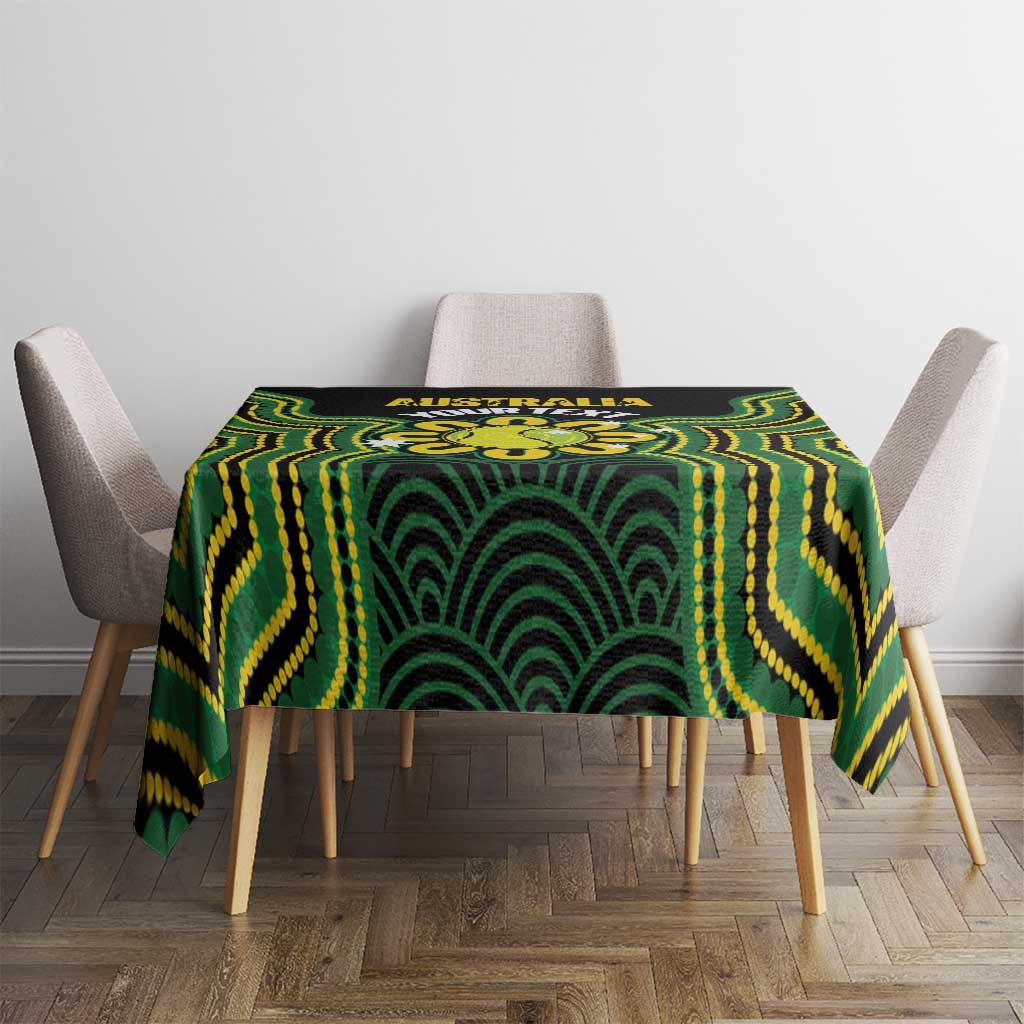Personalised Australia Tennis Tablecloth Go Aussie Aboriginal Art - Aussie Hoodie