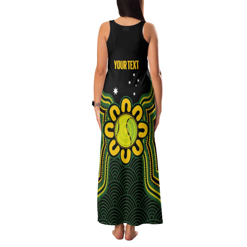 Personalised Australia Tennis Tank Maxi Dress Go Aussie Aboriginal Art - Aussie Hoodie