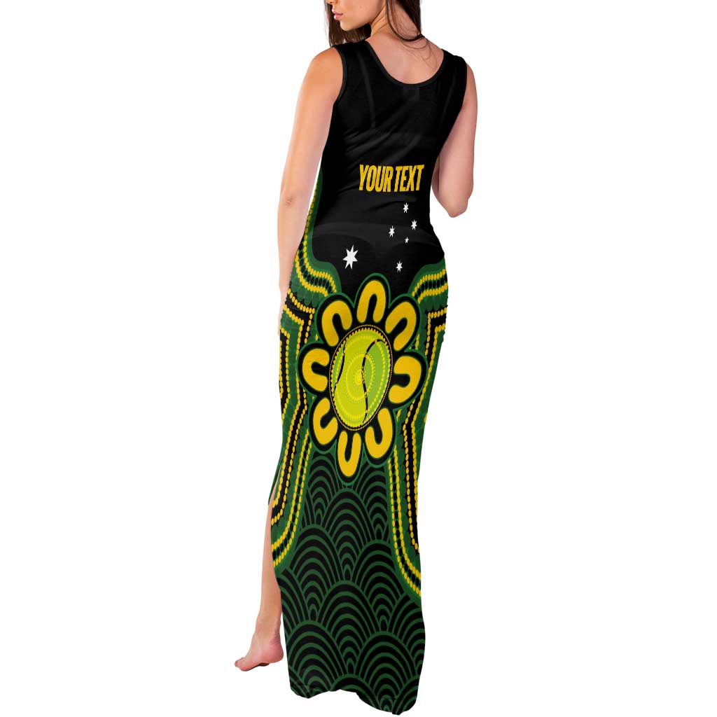 Personalised Australia Tennis Tank Maxi Dress Go Aussie Aboriginal Art - Aussie Hoodie