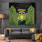 Personalised Australia Tennis Tapestry Go Aussie Aboriginal Art - Aussie Hoodie