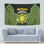 Personalised Australia Tennis Tapestry Go Aussie Aboriginal Art - Aussie Hoodie