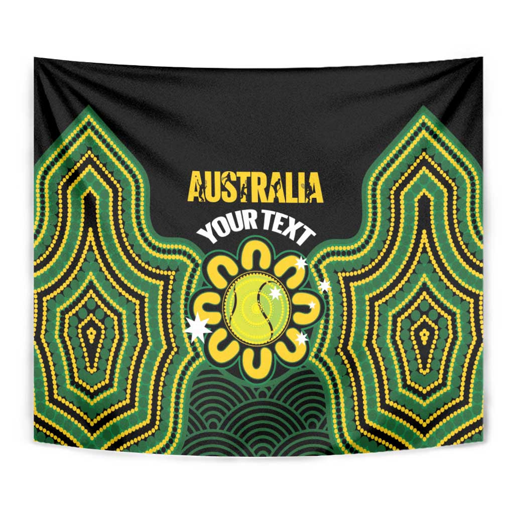 Personalised Australia Tennis Tapestry Go Aussie Aboriginal Art - Aussie Hoodie