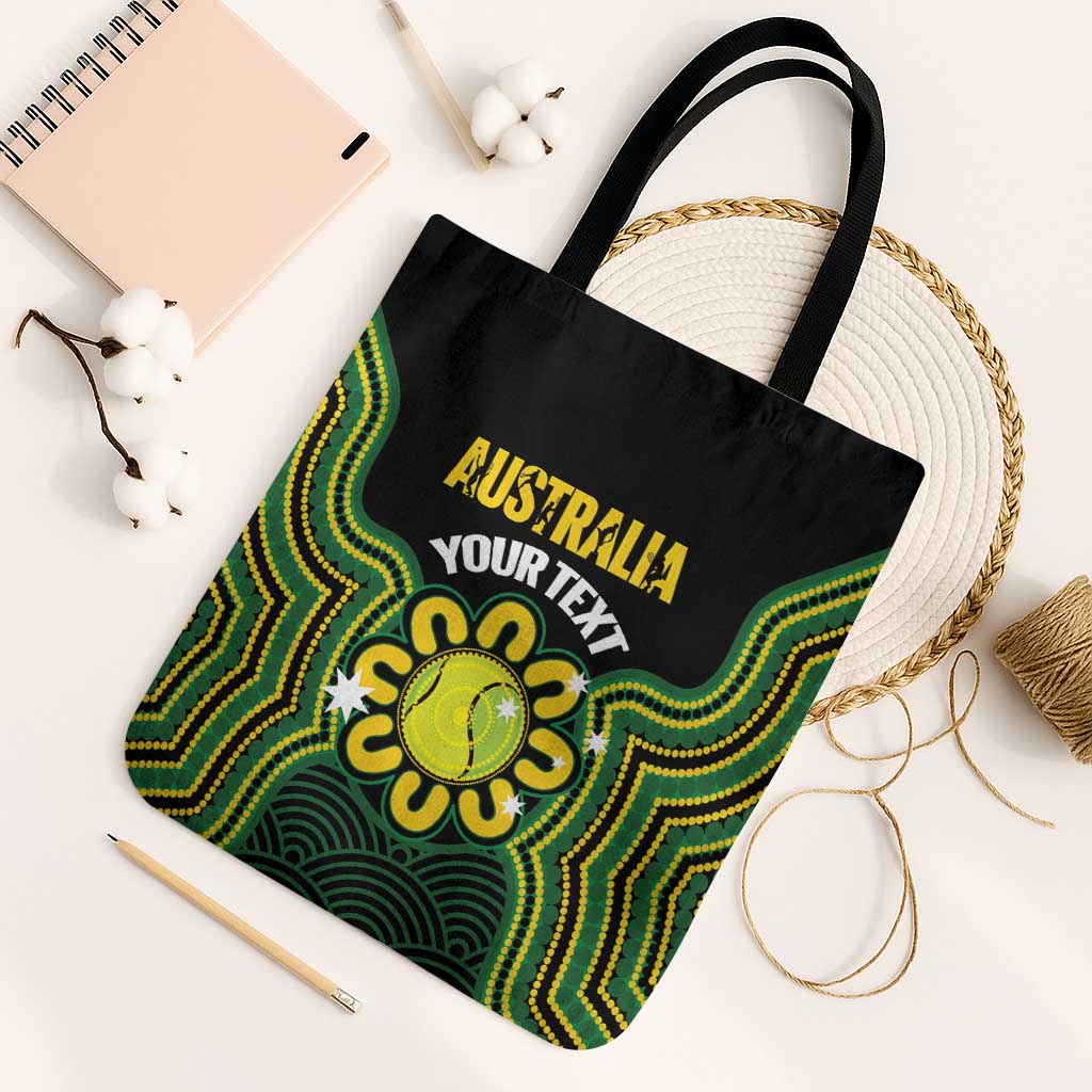 Personalised Australia Tennis Tote Bag Go Aussie Aboriginal Art - Aussie Hoodie