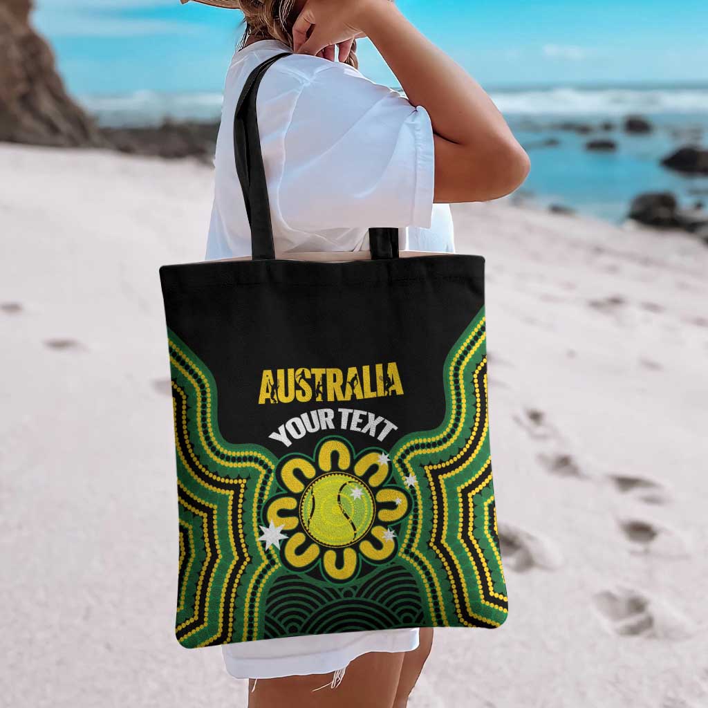 Personalised Australia Tennis Tote Bag Go Aussie Aboriginal Art - Aussie Hoodie