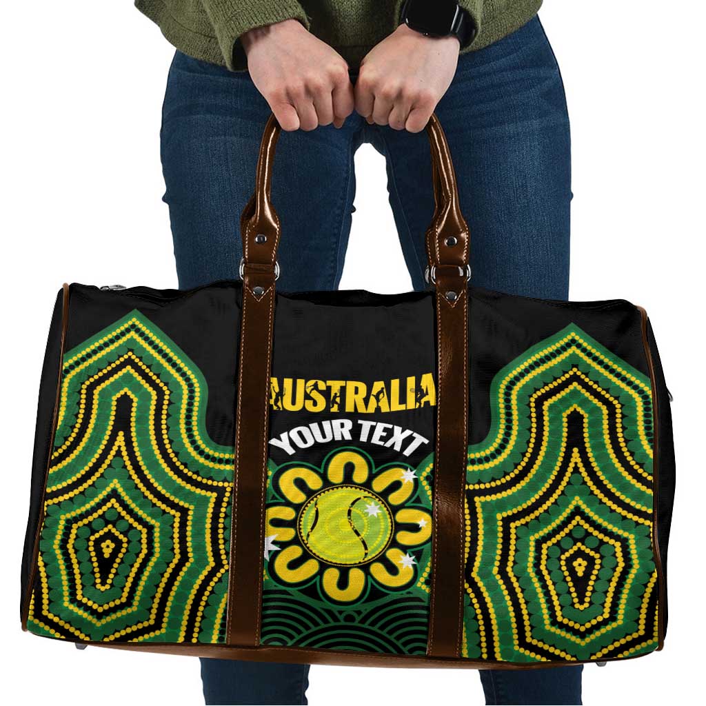Personalised Australia Tennis Travel Bag Go Aussie Aboriginal Art - Aussie Hoodie