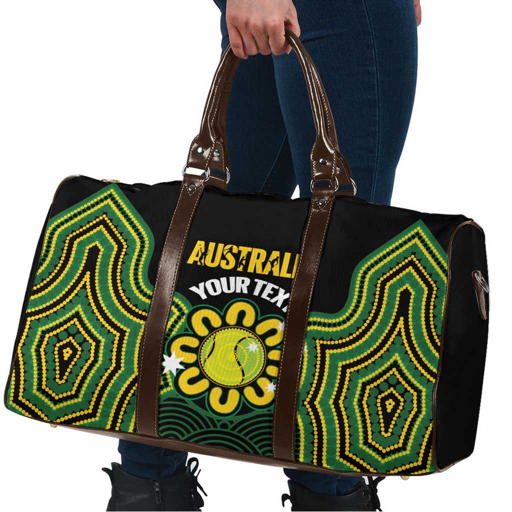 Personalised Australia Tennis Travel Bag Go Aussie Aboriginal Art - Aussie Hoodie