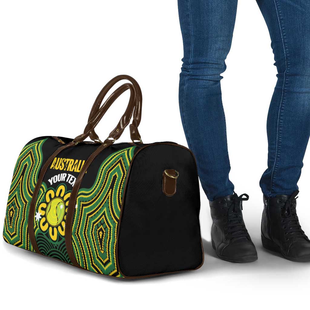 Personalised Australia Tennis Travel Bag Go Aussie Aboriginal Art - Aussie Hoodie