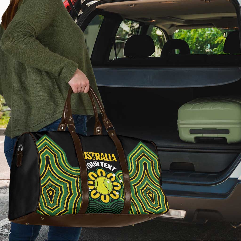 Personalised Australia Tennis Travel Bag Go Aussie Aboriginal Art - Aussie Hoodie