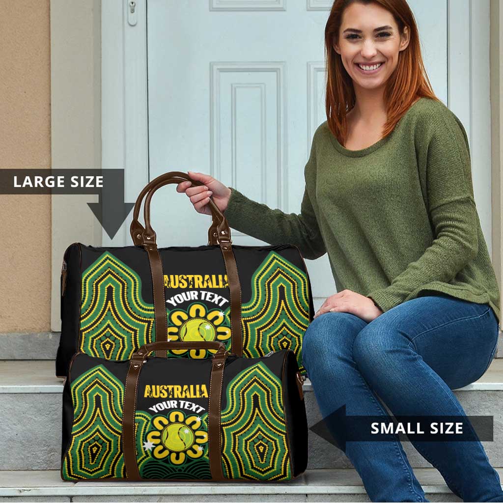 Personalised Australia Tennis Travel Bag Go Aussie Aboriginal Art - Aussie Hoodie