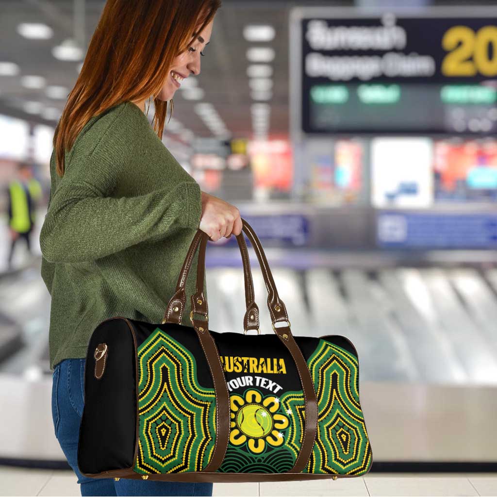 Personalised Australia Tennis Travel Bag Go Aussie Aboriginal Art - Aussie Hoodie