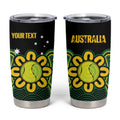 Personalised Australia Tennis Tumbler Cup Go Aussie Aboriginal Art - Aussie Hoodie