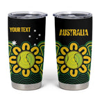 Personalised Australia Tennis Tumbler Cup Go Aussie Aboriginal Art - Aussie Hoodie