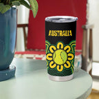 Personalised Australia Tennis Tumbler Cup Go Aussie Aboriginal Art - Aussie Hoodie