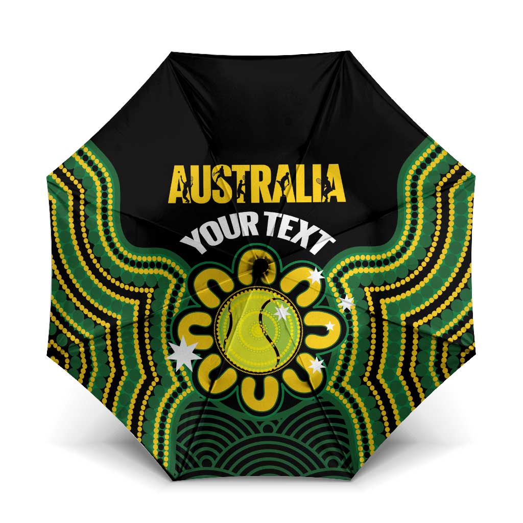 Personalised Australia Tennis Umbrella Go Aussie Aboriginal Art - Aussie Hoodie