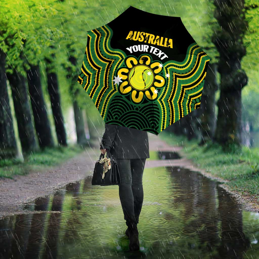 Personalised Australia Tennis Umbrella Go Aussie Aboriginal Art - Aussie Hoodie