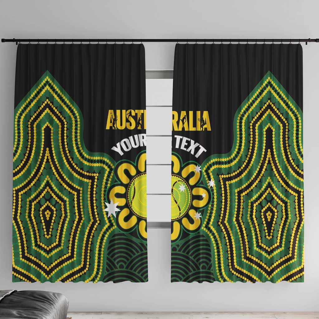 Personalised Australia Tennis Window Curtain Go Aussie Aboriginal Art - Aussie Hoodie