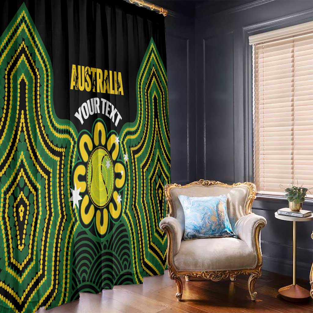 Personalised Australia Tennis Window Curtain Go Aussie Aboriginal Art - Aussie Hoodie