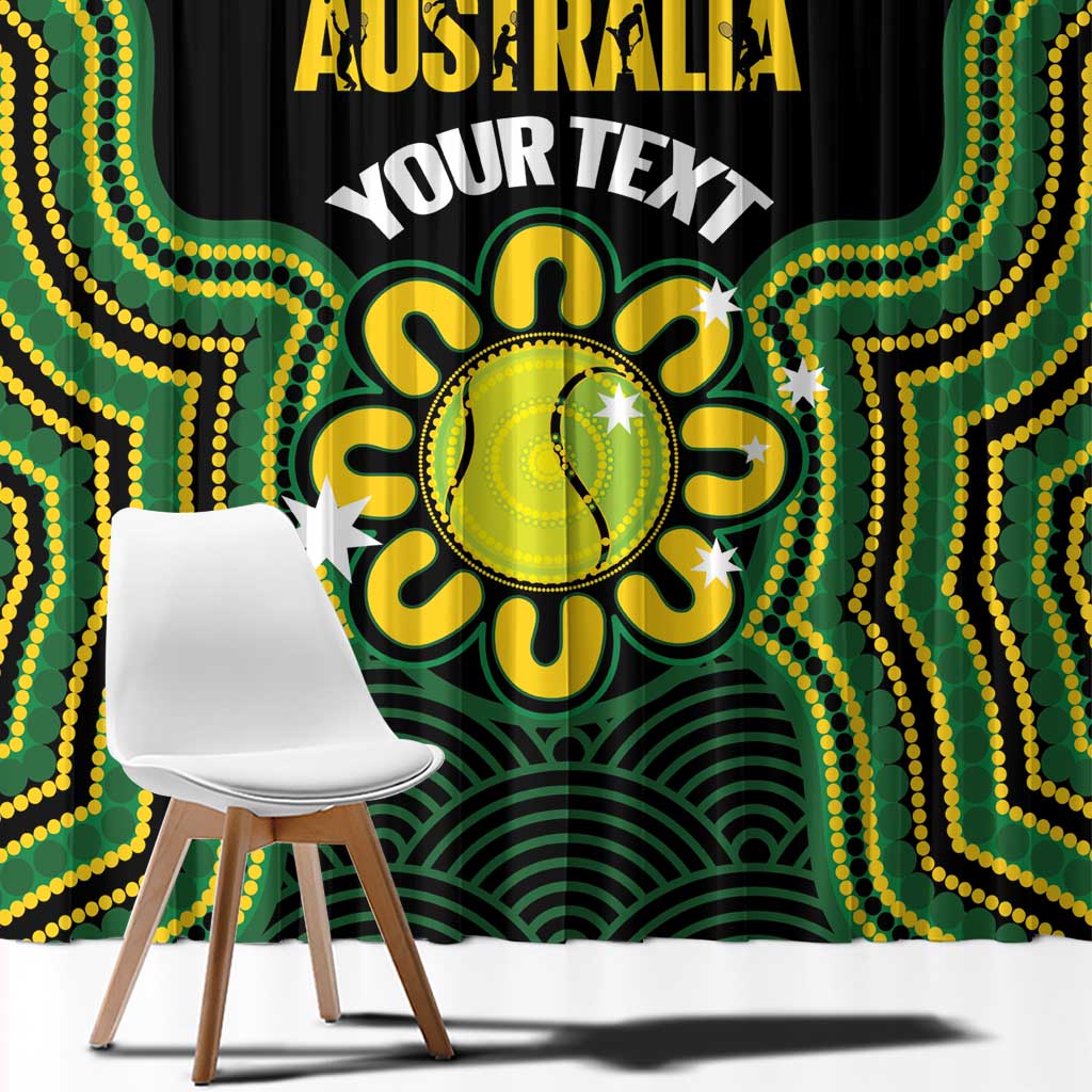 Personalised Australia Tennis Window Curtain Go Aussie Aboriginal Art - Aussie Hoodie