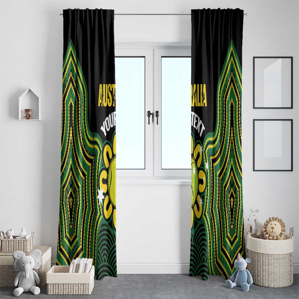 Personalised Australia Tennis Window Curtain Go Aussie Aboriginal Art - Aussie Hoodie