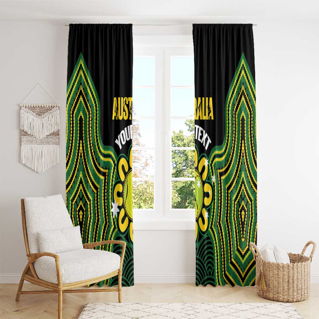 Personalised Australia Tennis Window Curtain Go Aussie Aboriginal Art - Aussie Hoodie