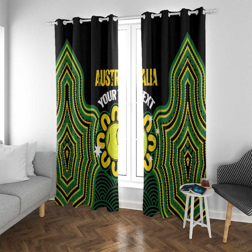 Personalised Australia Tennis Window Curtain Go Aussie Aboriginal Art - Aussie Hoodie