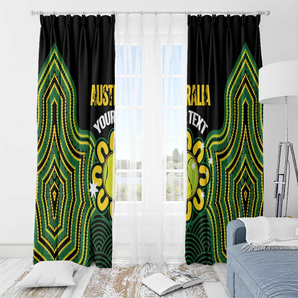 Personalised Australia Tennis Window Curtain Go Aussie Aboriginal Art - Aussie Hoodie