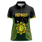 Personalised Australia Tennis Women Polo Shirt Go Aussie Aboriginal Art - Aussie Hoodie