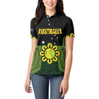 Personalised Australia Tennis Women Polo Shirt Go Aussie Aboriginal Art - Aussie Hoodie
