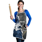 Carlton Collingwood Football Personalised Apron Blues Magpies Together Dynamic Style
