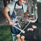 Carlton Collingwood Football Personalised Apron Blues Magpies Together Dynamic Style