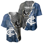 Carlton Collingwood Football Personalised Baseball Jersey Blues Magpies Together Dynamic Style