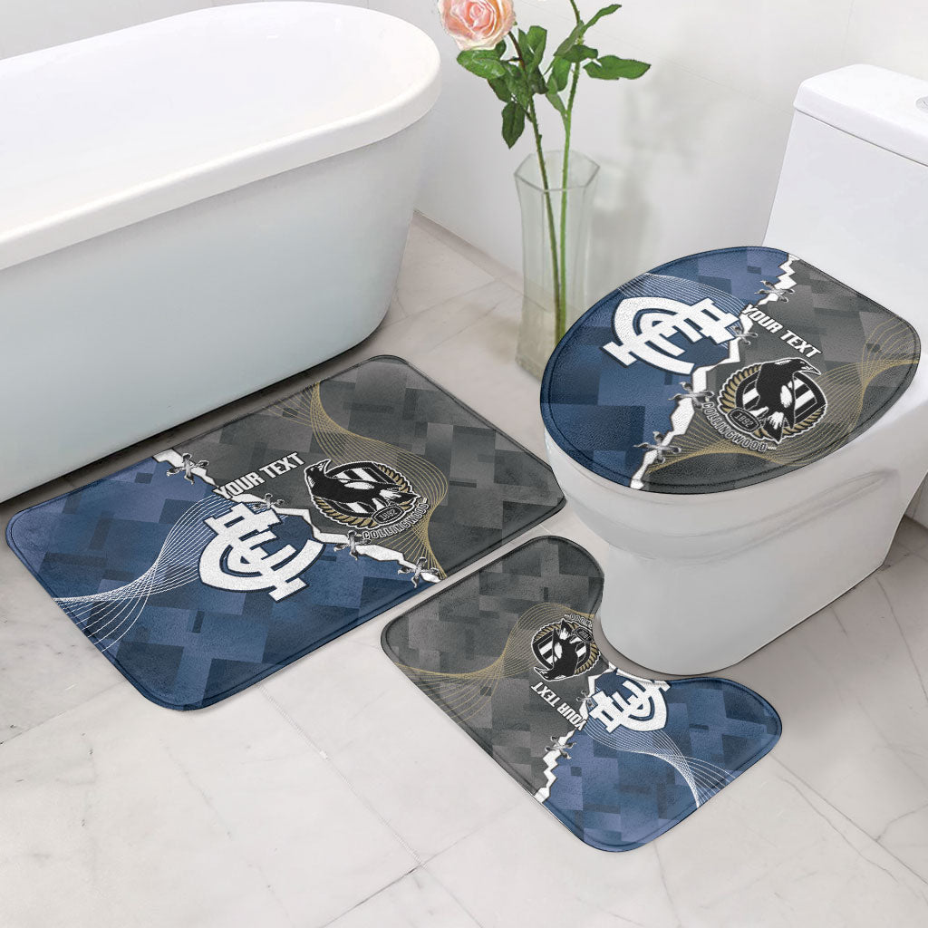Carlton Collingwood Football Personalised Bathroom Set Blues Magpies Together Dynamic Style