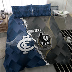 Carlton Collingwood Football Personalised Bedding Set Blues Magpies Together Dynamic Style