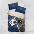 Carlton Collingwood Football Personalised Bedding Set Blues Magpies Together Dynamic Style