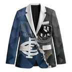 Carlton Collingwood Football Personalised Blazer Blues Magpies Together Dynamic Style