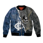 Carlton Collingwood Football Personalised Bomber Jacket Blues Magpies Together Dynamic Style