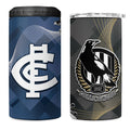 Carlton Collingwood Football Personalised 4 in 1 Can Cooler Tumbler Blues Magpies Together Dynamic Style