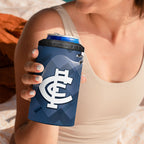 Carlton Collingwood Football Personalised 4 in 1 Can Cooler Tumbler Blues Magpies Together Dynamic Style