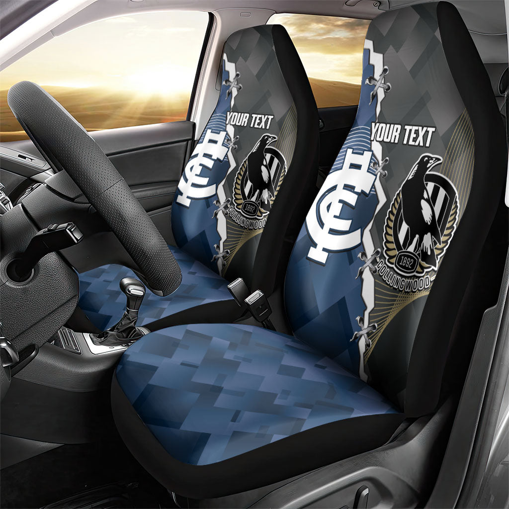 Carlton Collingwood Football Personalised Car Seat Cover Blues Magpies Together Dynamic Style