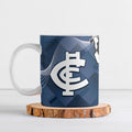 Carlton Collingwood Football Personalised Ceramic Mug Blues Magpies Together Dynamic Style