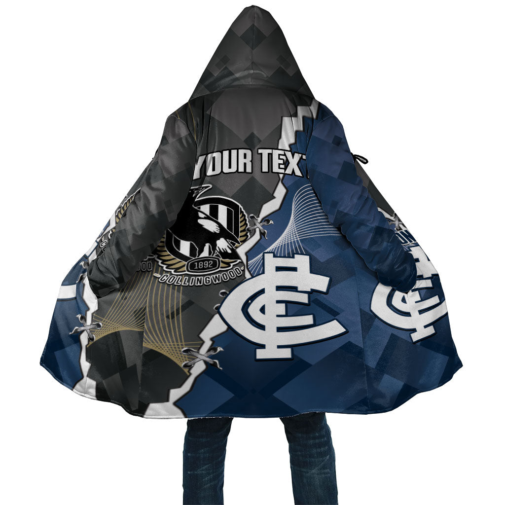 Carlton Collingwood Football Personalised Cloak Blues Magpies Together Dynamic Style