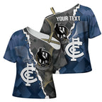 Carlton Collingwood Football Personalised Cross Shoulder Shirt Blues Magpies Together Dynamic Style