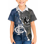 Carlton Collingwood Football Personalised Hawaiian Shirt Blues Magpies Together Dynamic Style